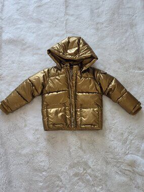 Banana Republic Shiny Gold Kids Puffer Jacket
